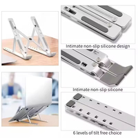 Support d'ordinateur portable pliable et réglable de luxe en alliage d'aluminium pour ordinateur portable et tablette