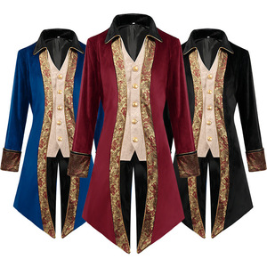 Nuevo Disfraz de Halloween Estilo Steampunk Medieval Europeo Americano, Chaqueta de <span class=keywords><strong>Esmoquin</strong></span> con Cola, Abrigo Victoriano Estampado, Unisex para Adultos, Disfraz para TV y Cine - Product Image 3
