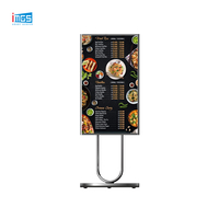 Affichage numérique pour poster, écran LCD 32/43 pouces, signalétique publicitaire avec option alimentation secteur ou batterie pour magasin de détail