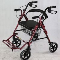 Chariot de supermarché léger, trotteur pour personnes âgées, chariot de supermarché pliable réglable en hauteur, chariot Portable