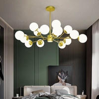 Luminaire suspendu moléculaire de luxe nordique, moderne et minimaliste, nouveau modèle 2026, éclairage Zhongshan pour salon, chambre principale, salle à manger