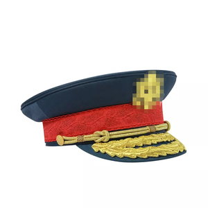 Venta directa de fábrica decorativa Gorra de oficial negra personalizada gorra de capitán adulto para <span class=keywords><strong>hombre</strong></span> - Product Image 6