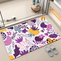 Tapis de salle de bain moderne de haute qualité, absorbant l'eau, antidérapant, rembourré, fabriqué à la machine, respectueux de l'environnement, recouvert de PVC