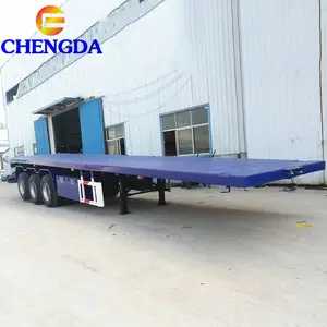 Factory Made New Trailer More Popular Economical High Quality 3 Axles 40T Container Flatbed Semi Trailer For Sale