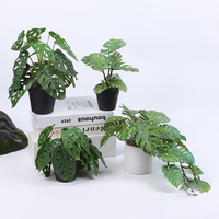 Monstera Artificiel en Pot, Plante Tropicale Écologique au Toucher Réel, Grande Plante de Noël 2026, Cadeau Tendance, Feuilles Vertes en Plastique et Céramique