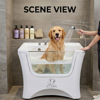 Baignoire de toilettage de luxe pour animaux de compagnie, résistante aux odeurs, en acrylique, grande station de bain pour chiens