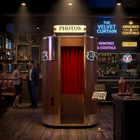 Photomaton Commercial Style Disco, Machine Interactive pour Selfies avec Imprimante Rapide et Appareil Photo Reflex Numérique pour Promotion d'Événements