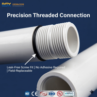 Tuyau de surélévation pour forage en PVC-U OEM SCH40 SCH80 PN10 PN12.5, résistant aux UV, haute pression PH2-12, fileté, pour aquaculture marine