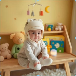 Adorable <span class=keywords><strong>casque</strong></span> anti-chute et anti-collision <span class=keywords><strong>pour</strong></span> bébé, en coton doux, forme animale, respirant, protection de la tête en maille <span class=keywords><strong>pour</strong></span> ramper et marcher - Product Image 6