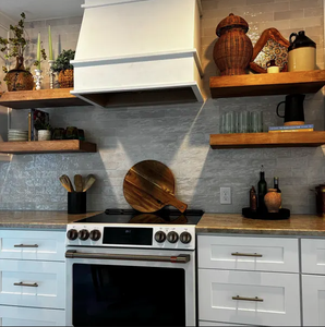 Coperture per Cappa da <span class=keywords><strong>Cucina</strong></span> in Legno Rustico da Parete, Copertura Curva in Legno Massiccio per Cappa da <span class=keywords><strong>Cucina</strong></span> - Product Image 6