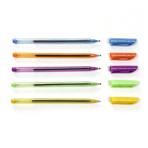 Stylo gel en plastique personnalisé pas cher avec logo, largeur d'écriture 1,0 mm, encre bleue, emballé en boîte pour fournitures scolaires et de bureau - Product Image 4