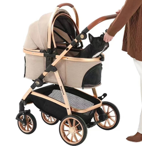 Orta küçük köpekler için lüks evcil hayvan arabası yavru Kitty Doggie için ayrılabilir taşıyıcı ile lüks büyük kedi - Product Image 3