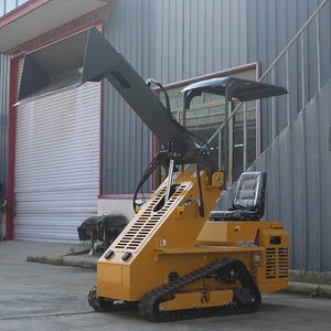 Nhỏ gọn mạnh mẽ 300kg Mini Skid chỉ đạo Bộ nạp <span class=keywords><strong>backhoe</strong></span> máy xúc tập tin đính kèm 13.5hp động cơ bánh xe tải loại phía trước <span class=keywords><strong>loader</strong></span> di chuyển - Product Image 2