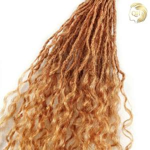 Extensions permanentes Micro Locs entrelacées à pointes longues et bouclées, 100% cheveux humains naturels doux, 16-24 pouces, toutes couleurs - Product Image 2