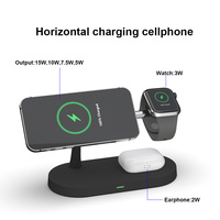 Chargeur sans fil pliable 3-en-1 personnalisable 15W avec support de téléphone escamotable pour iPhone, Apple Watch et AirPods – Support magnétique à charge rapide