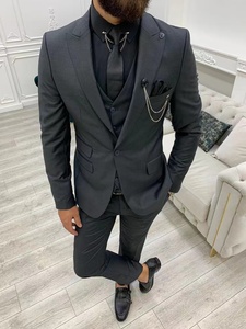Abiti da uomo neri Slim Fit su misura 3 pezzi per matrimonio 2022 <span class=keywords><strong>smoking</strong></span> da sposo <span class=keywords><strong>con</strong></span> risvolto <span class=keywords><strong>con</strong></span> visiera giacca maschile pantaloni <span class=keywords><strong>gilet</strong></span> Trajes De Hombre - Product Image 2