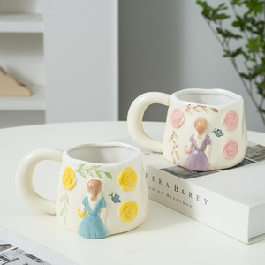 Taza de Café de Cerámica Pintada a Mano, Creativa y Original, Taza para Leche de Desayuno - Product Image 5