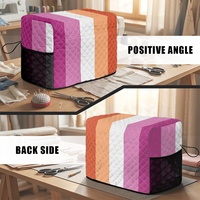 Housse de machine à coudre matelassée personnalisée motif arc-en-ciel gay, protection anti-poussière en polyester personnalisée, pour le rangement de la machine à domicile