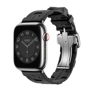 สายนาฬิกาซิลิโคนขายส่งจากโรงงานสำหรับ Apple Watch S11 10 46 มม. 42 มม. Ultra 49 มม. SE 44 มม. พร้อมหัวเข็มขัดสแตนเลส - Product Image 4