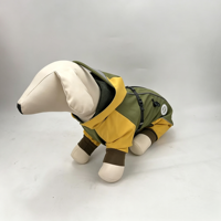 Imperméable réfléchissant pour chien, léger en polyester, cape de pluie pour animaux de compagnie, col montant, veste de pluie extérieure pour chien avec logo personnalisé