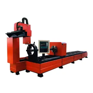 Iron steel tube pipe hvac duct plasma cnc tube cutting machine prices