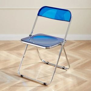 Portable Clear Acrylic Plastic Metal <b>Dining</b> Room Foldable Rental Hotel & Restaurant <b>Chairs</b> Industrial Design Kitchen Use - Product Image 4