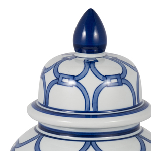 Vaso Decorativo in Ceramica con Motivo Blu per Soggiorno, Camera da Letto, Ufficio, Centrotavola, Arredamento Moderno per la Casa - Product Image 4