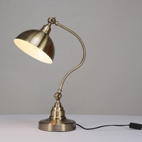 Lampe de bureau vintage en métal, CRI élevé Ra95, pliable, lumière de table 6000K, lumière du jour, interrupteur à bouton-poussoir, décoration pour bureau et étude