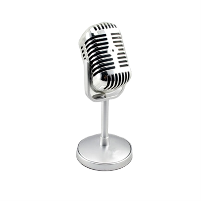 Hot Selling Silver Plating Desktop Condenser Microphone Studio With Color Box