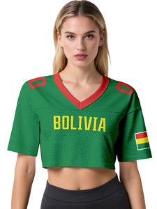 איכות גבוהה ברזיל נבחרת נשים כדורגל נשים חולצת כדורגל מותאמת אישית חולצה נשמת יבול העליון עבור כדורגל <span class=keywords><strong>2025</strong></span>/2026 אמריקה - Product Image 3