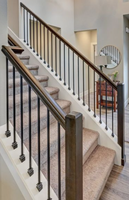 Vente en gros de fer noir rond pour maison balcon broche d'escalier extérieur/intérieur creux en fer forgé balustre pour escalier Villa Appartement