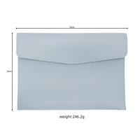 Sac de rangement pour documents en cuir PU A4 très vendu, grande capacité, sac enveloppe, sac de rangement de fichiers portable pour l'école et le bureau