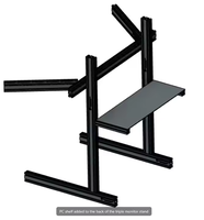 Soporte de Piso para Monitor Individual, Soporte de Cabina de Simulación de Carreras, Perfil de Aluminio Negro Universal 4080, Venta Caliente de Fábrica