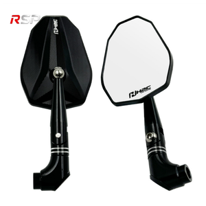 Nouvel ensemble de rétroviseurs latéraux pliables universels pour moto et scooter, en alliage d'aluminium CNC, lentille convexe grand angle, clair, 10 mm - Product Image 5