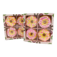 Vente en gros de bombes de bain bio colorées en forme de beignet pour bain moussant enfants Fizzer Donut bombe de bain coffret cadeau pour douche