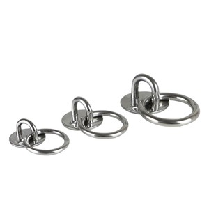 Stainless Steel Round Door Latch With <b>Ring</b> Boat Bolt Seat Eyelet <b>Plate</b> For Marine Hardware Repair And Replacement - Product Image 1