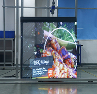 Écran LED transparent couleur pleine P3.91 pour intérieur avec animation pour ascenseurs, magasins de détail, centres commerciaux, média holographique SDK