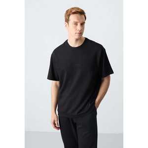 Conjunto Deportivo Básico para Hombre, Negro, Algodón, Corte Holgado, Estilo Casual y Transpirable, para Adultos - Product Image 5