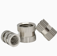 303 Stainless Steel Through Hole Straight Knurl Insert Nut Corrosion Resistant SUS Molded Fastener