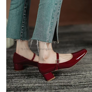 Zapatos de Tacón Grueso y Medio para Mujer, Estilo Francés, Profesionales, Talla Grande, para Primavera - Product Image 4