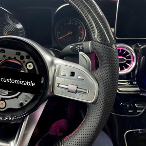 Volant en fibre de carbone très demandé pour W204 W205 W176 W177 W212 W213 W222 CLS GLA GLE GLS C63 E63 AMG - Product Image 3