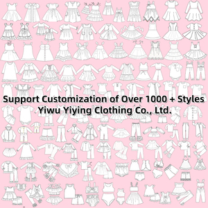 Ensemble d'été pour filles Yiying Kids Fashion : Haut à manches volantées et <span class=keywords><strong>short</strong></span> à volants à motif rayé pour tout-petits - Product Image 6