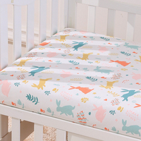 Draps de berceau en coton bambou imprimés sur mesure pour bébé Draps de lit pour bébé super doux OEM