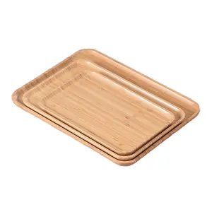 wholesale custom gifts small tea tray bamboo plate wooden trays Japanese Household tea set