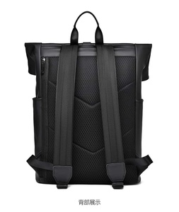 Minimalist Softback Backpack 20-37L Waterproof PU Unisex Daily Use Zipper Closure <b>Computer</b> Interlayer - Product Image 6