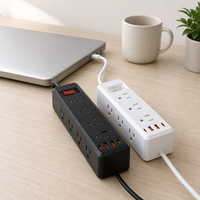 US-Standard Messing-Kupfer-Tischsteckdose mit 2 USB-A- und 2 USB-C-Anschlüssen, verdeckte Schranksteckdose für Bar und Möbel