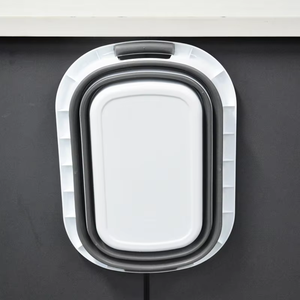 Cesta plegable de plástico Gris grande <span class=keywords><strong>para</strong></span> la colada, nuevo diseño <span class=keywords><strong>para</strong></span> almacenamiento de <span class=keywords><strong>ropa</strong></span> sucia, cesto de limpieza - Product Image 2