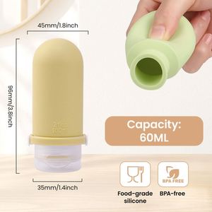 Custom Logo TSA Approved Silicone <b>Travel</b> <b>Bottle</b> Set Leakproof Refillable Toiletry <b>Bottles</b> BPA Free OEM ODM - Product Image 3