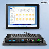 Panel PC Industrial Todo en Uno Integrado sin Ventilador de 12.1/13.3/15/15.6/21.5 Pulgadas, Computadora Táctil con Puertos USB, RS232, RS485 y COM