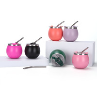 Tasse à maté en acier inoxydable de 6 oz, gourde à yerba maté, taza de yerba maté, double paroi isolée avec bombilla, tasse à thé et café